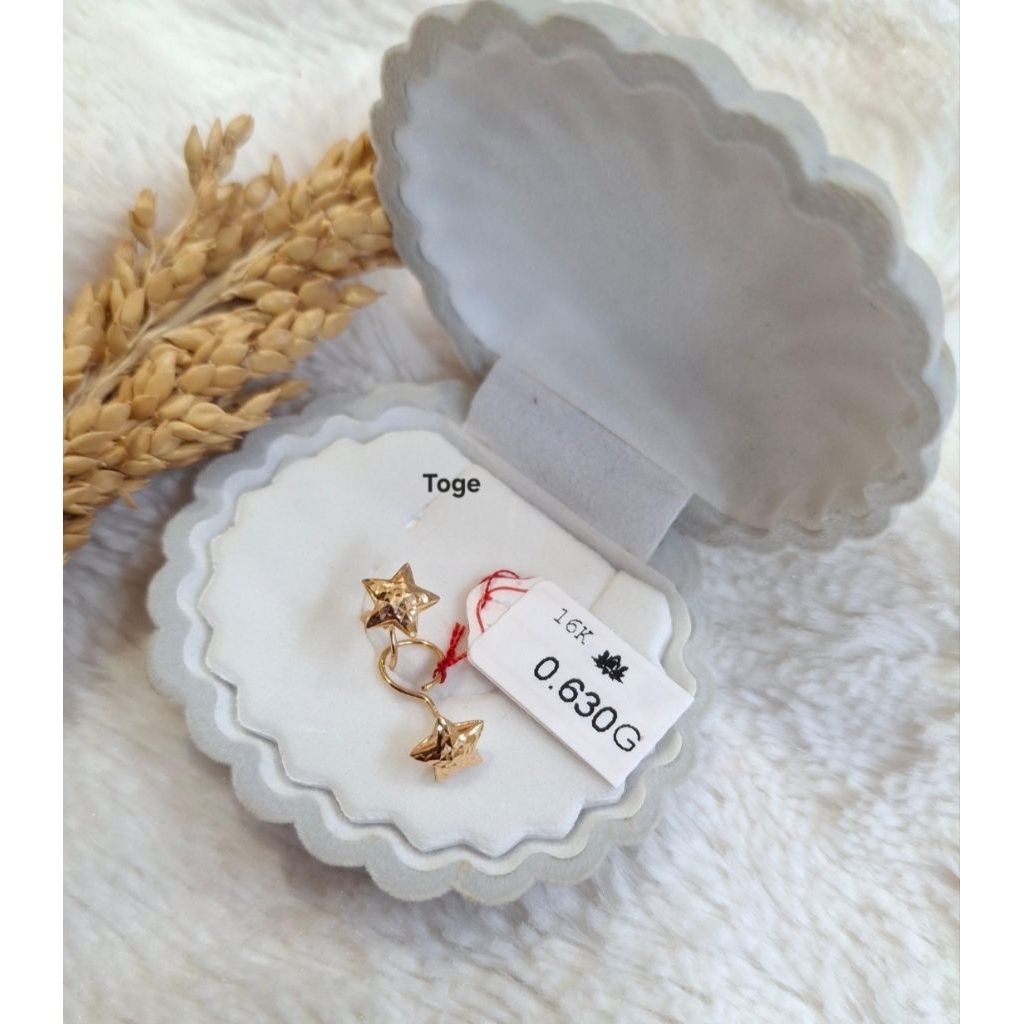 Anting emas 70 bintang toge