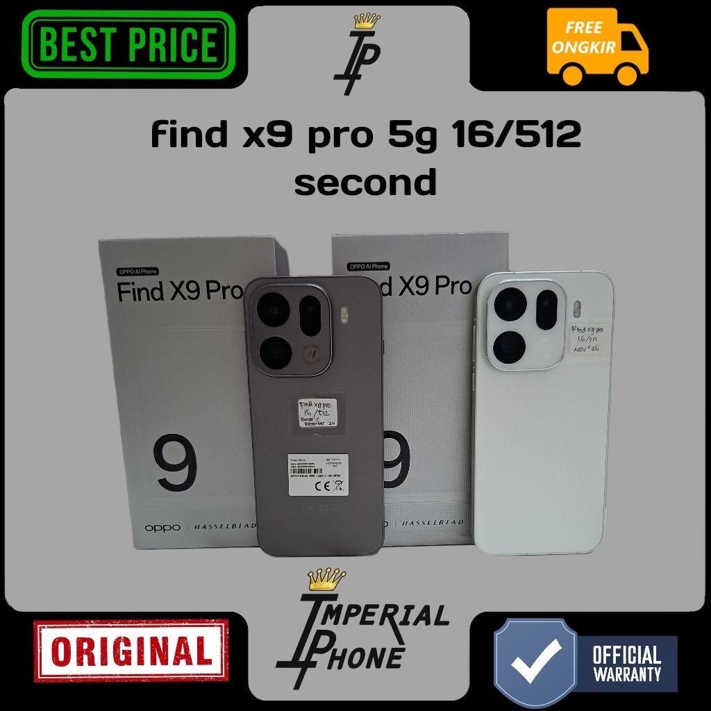 find x9 pro 5g 16/512 second
