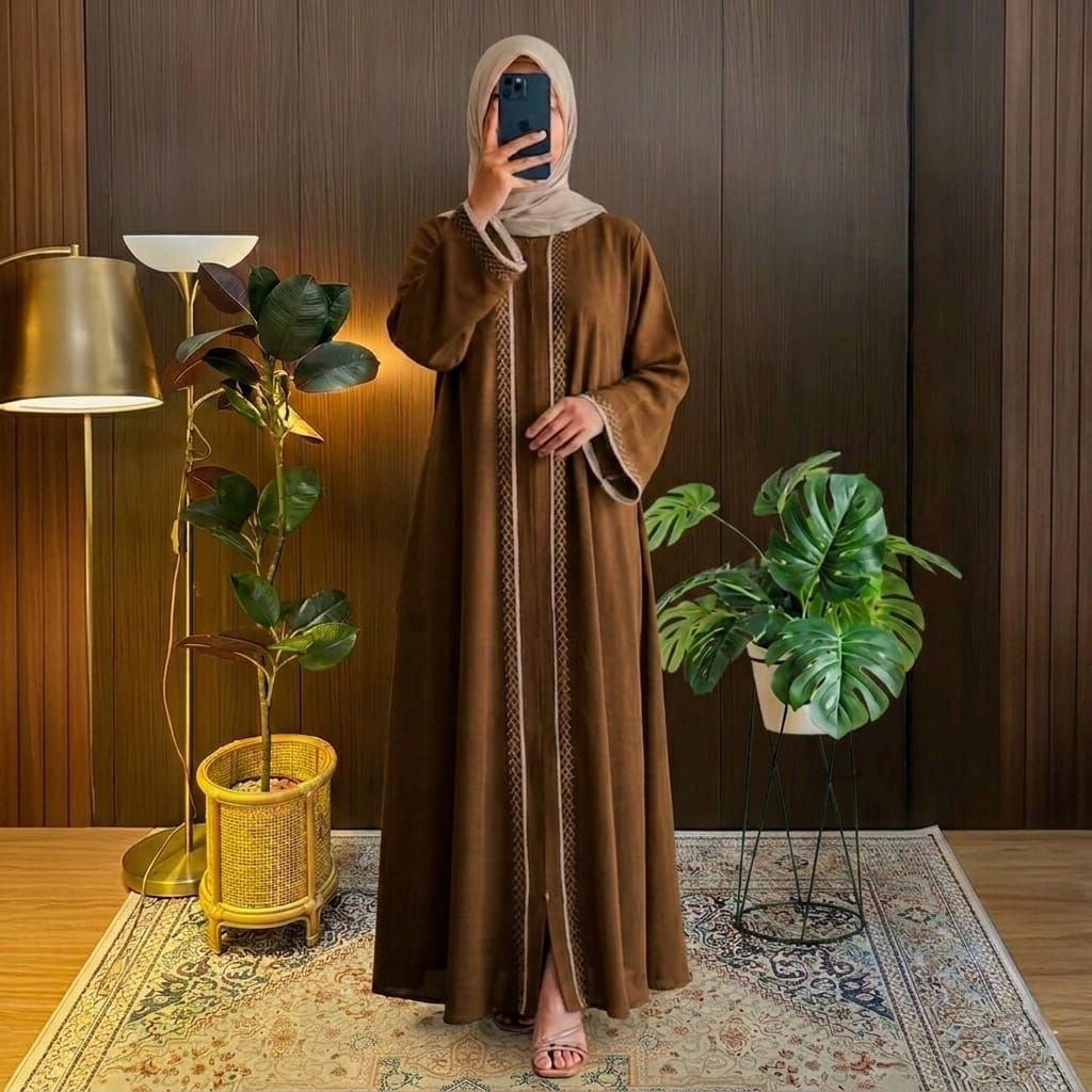 maullani abaya terbaruu bahan sabrina gamis abaya remaja