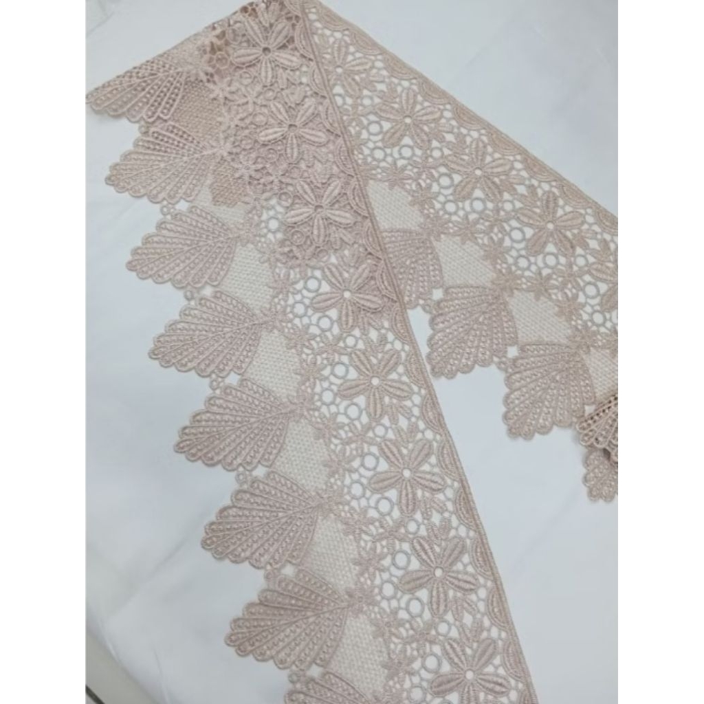 AKSESORIS RENDA BORDIR TEBEL/RENDA PINGGIRAN/RENDA GAMIS DRESS/LEBAR 20CM