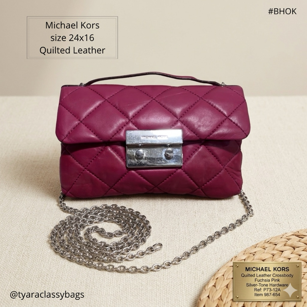 [Preloved / Second ] MK Sloan Quilted Kulit Asli ORI