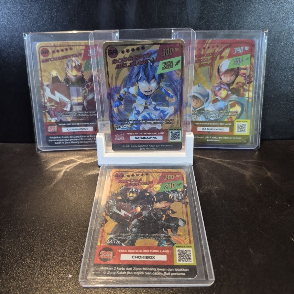 kartu choki choki boboiboy Sr nova & blizzard Sr mechagentar asli original 100% boboiboy choki choki