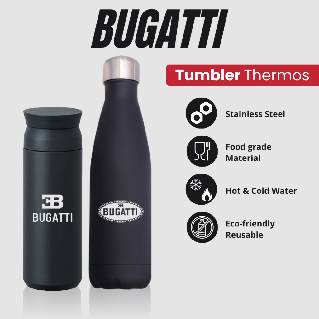 BUGATTI - TUMBLER TERMOS CUSTOM DESAIN LOGO BUGATTI