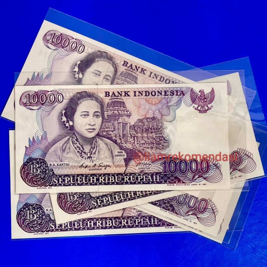 Kertas Kuno 10 Ribu R.A. Kartini Tahun 1985