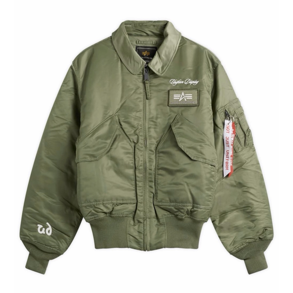 Alpha Industries x Uniform Display CWU 45 Bomber Jacket Green - END Exclusive