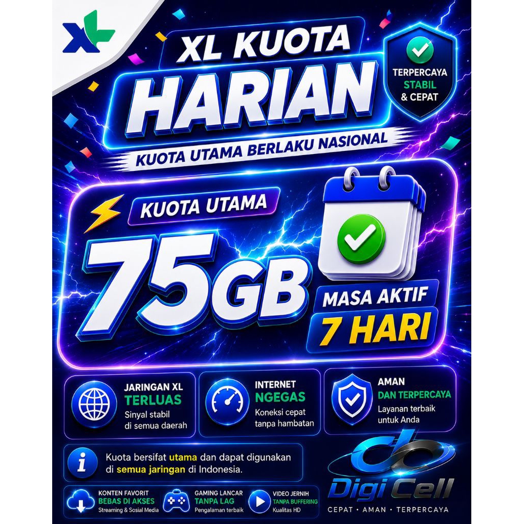 PAKET DATA XL FLEX MINI MURAH 75GB 10GB 30GB 15GB