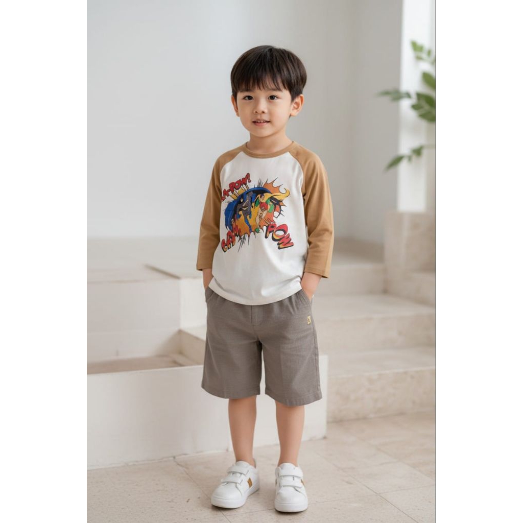 Kaos Anak Karakter Superhero Lengan Panjang Batman Superman Transformers Adem Nyaman