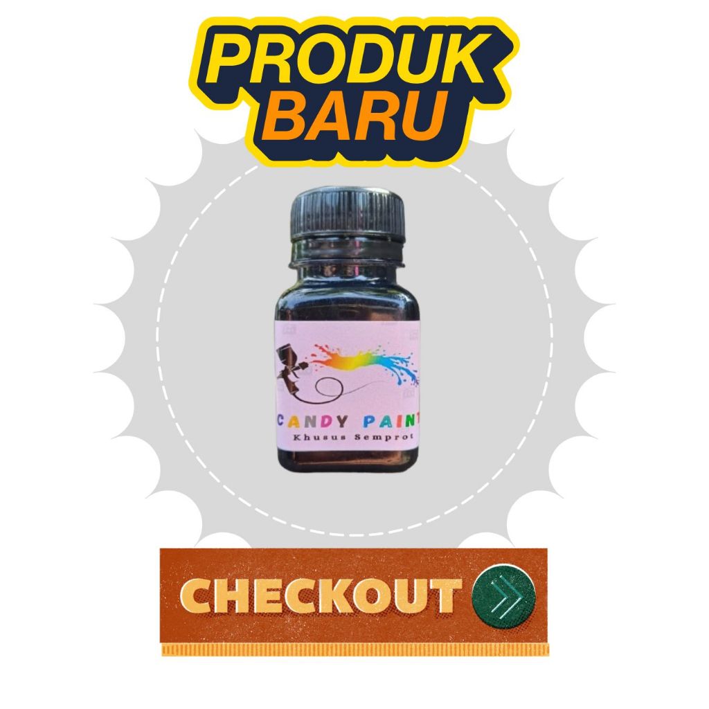 (SEMPROT) 50 ML CANDY PAINT CAT PEWARNA LOGAM,KACA,BESI, PLASTIK CAT PELAPIS VELG CHROME CANDY PAINT