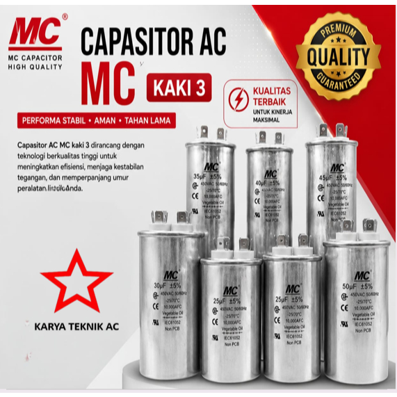 CAPASITOR AC 12.5/2 UF MERK MC