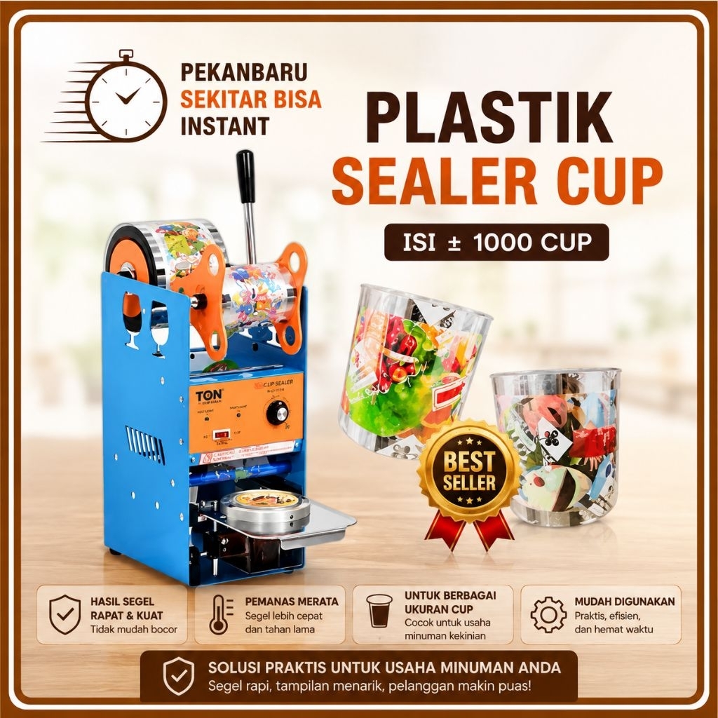 Plastik Sealer Cup Sealer Mini +-1000 Cup Motif - PLASTIK SEAL CUP - Plastik Sealer Cup Minuman