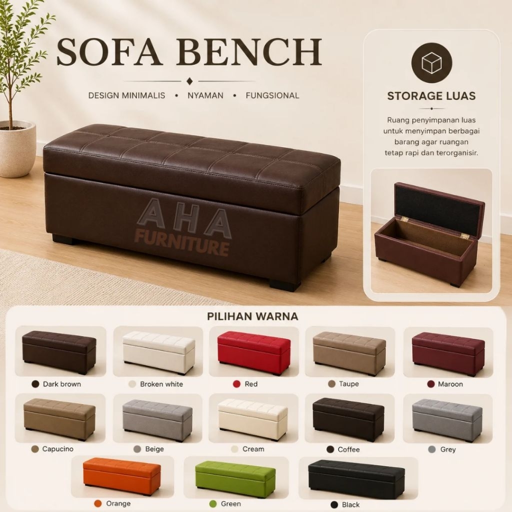 Sofa Bench Sofa Puff Bangku Panjang Bangku Tunggu Minimalis