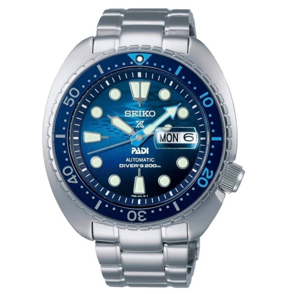 Jam Tangan Pria Seiko Prospex SRPK01 SRPK01K1 King Turtle PADI Automatic Blue Dial Original