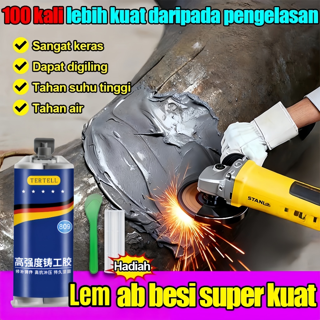 Lem ab besi super kuat tahan panas Lem besi kuat serbaguna Untuk Reparasi Mobil / Rumah
