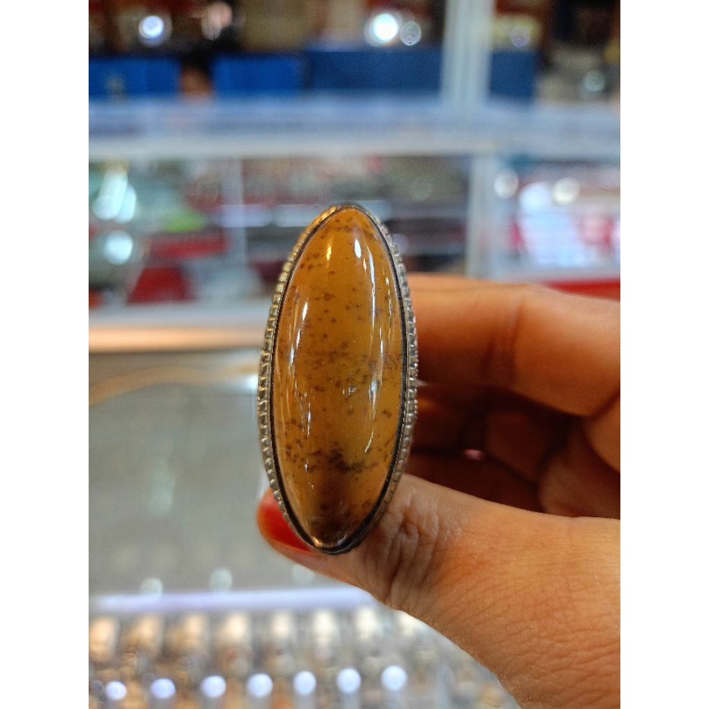 Cincin fosil bambu jumbo(natural).