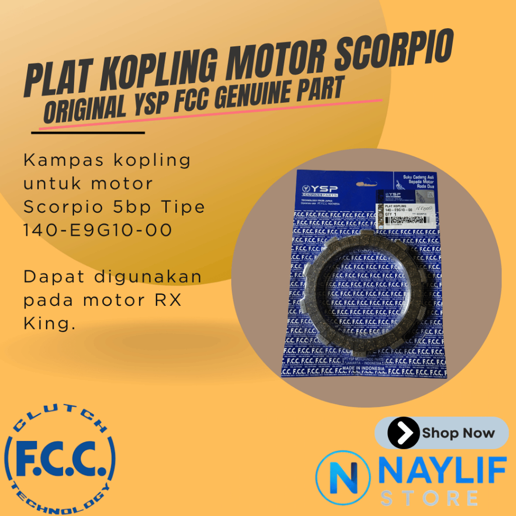 PLAT KOPLING UNTUK SCORPIO ORIGINAL YSP FCC GENUINE PART