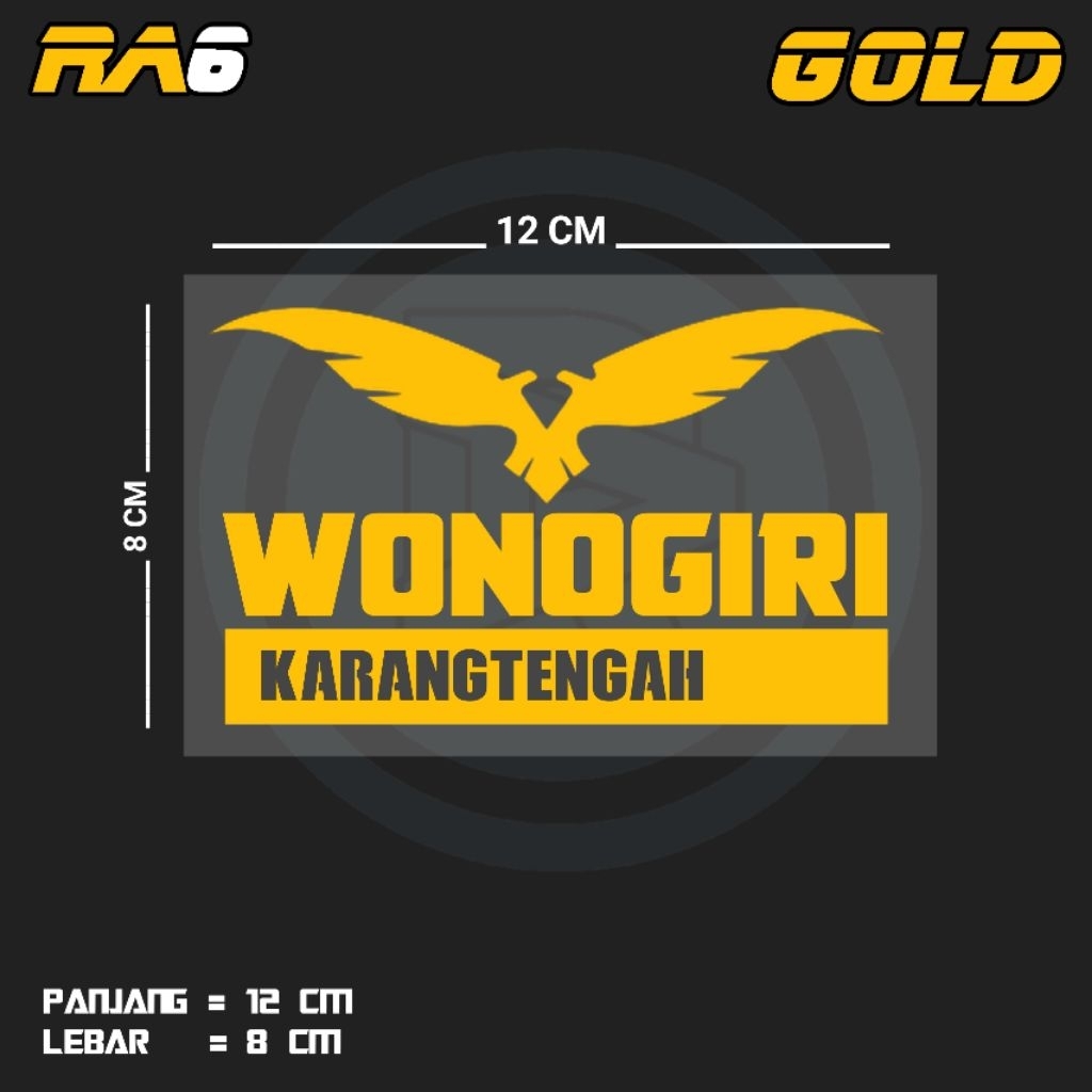 STIKER CUTTING TULISAN WONOGIRI KARANGTENGAH | RA6 KEC