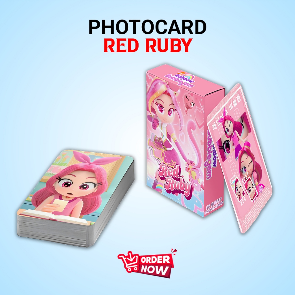 kARTU MAINAN KOLEKSI SET RED RUBY RAINBOW BUBBLEGEM PREMIUM 1 PACK LIMITED EDITION