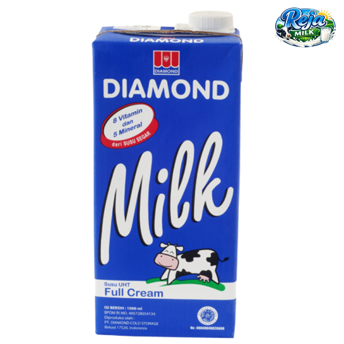 Susu UHT Diamond Milk 1Liter Isi 12 Pcs | Susu Cair Diamond 1 Liter | 1 Dus Harga Grosir Susu Full C