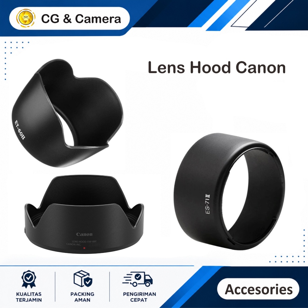 Lens Hood Canon Lensa DSLR Camera Canon EF