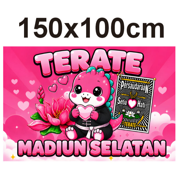 bendera SH Terate 150x100cm bisa custom tulisan