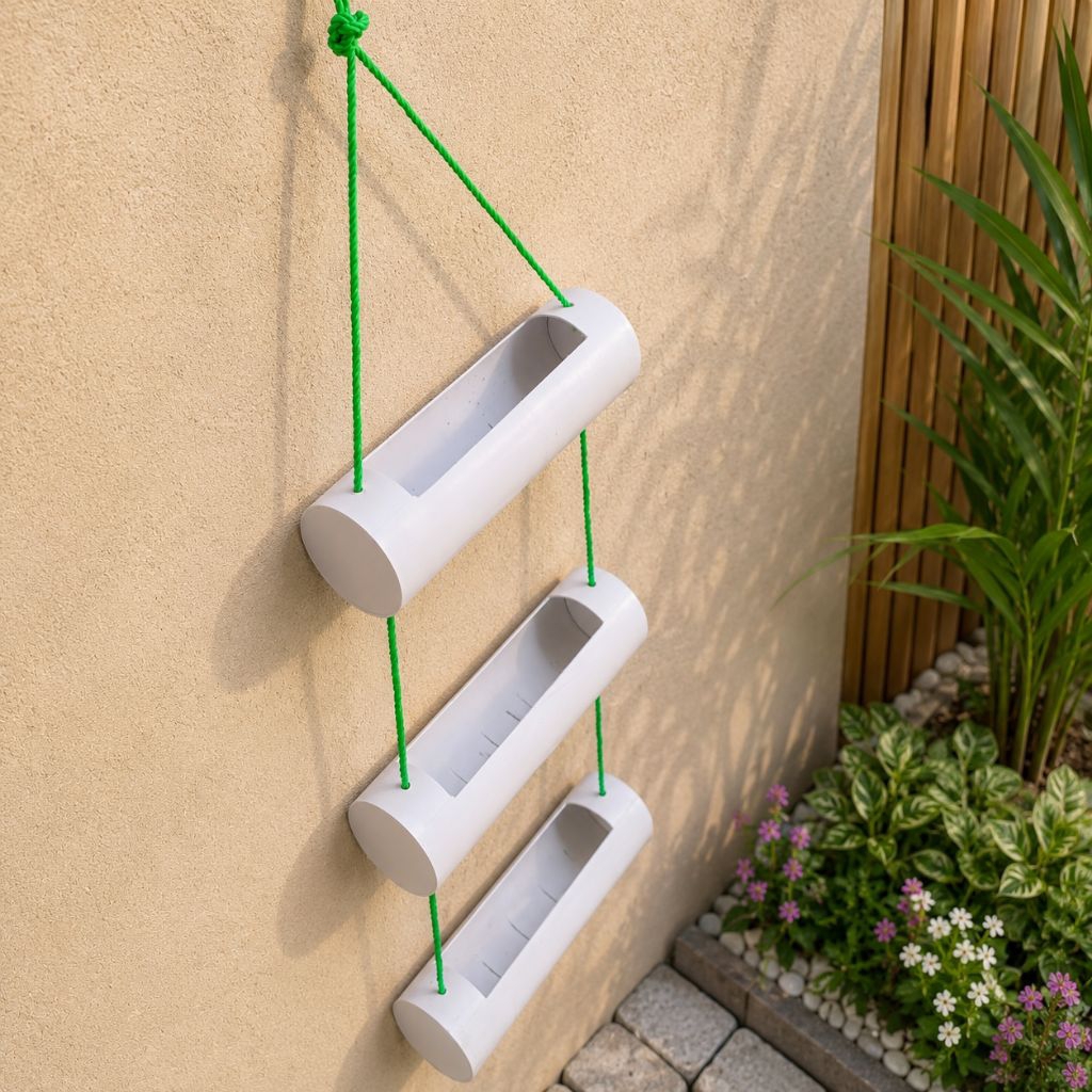 Pot Tanam Gantung Vertikal 3 Susun PVC 70 cm