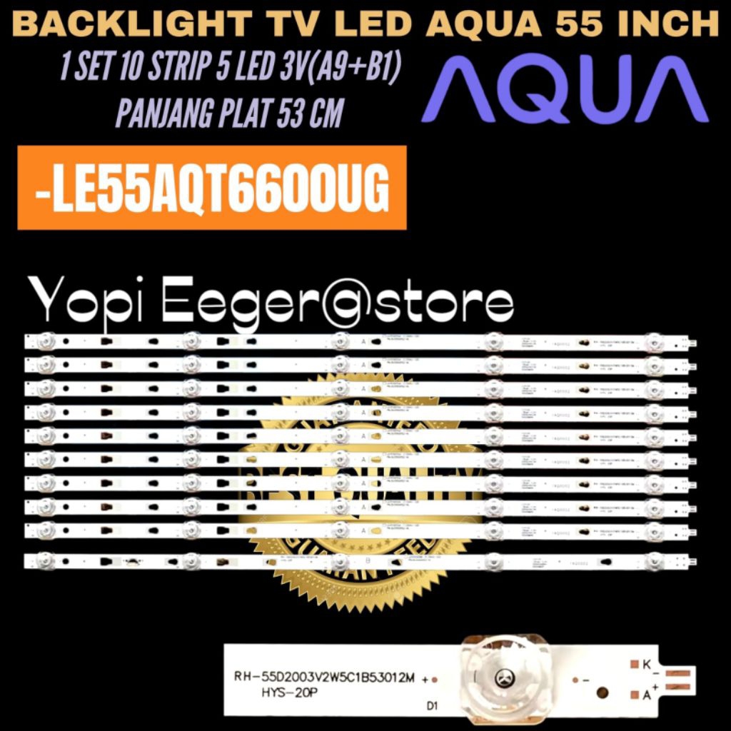 BACKLIGHT TV AQUA 55 INCH LE55AQT6600UG BACKLIGHT TV AQUA 55 INCH