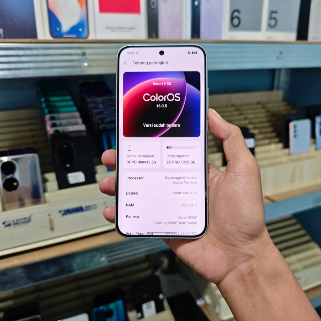 OPPO RENO 15 SECOND 5G  12/256GB HP SECOND ORIGINAL GARANSI RESMI