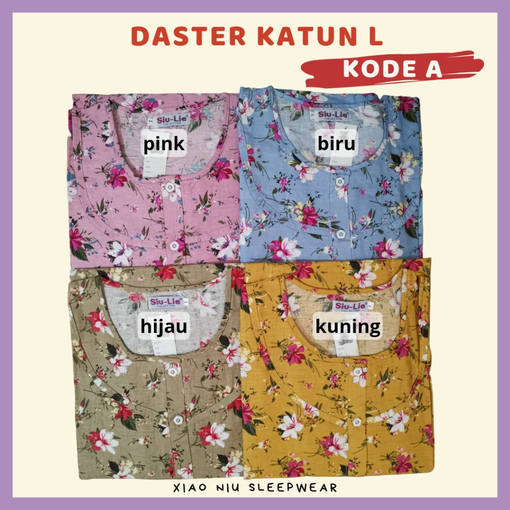 Daster Katun Busui Siu Lie Size L / Daster Jumbo