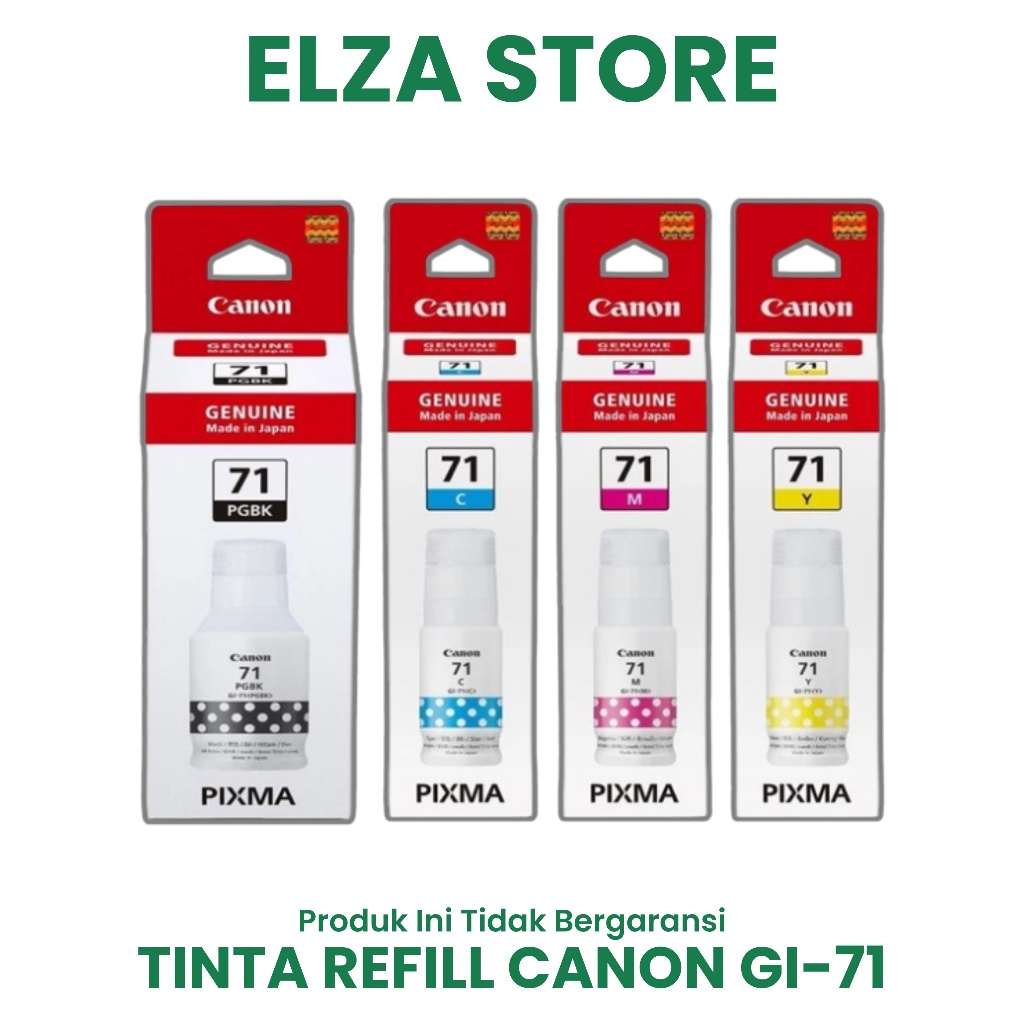 Tinta Canon PIXMA GI-71 Support Printer Canon G1020 G2020 G2021 G2060 G3020 G3021 G3060 / Tinta Prin