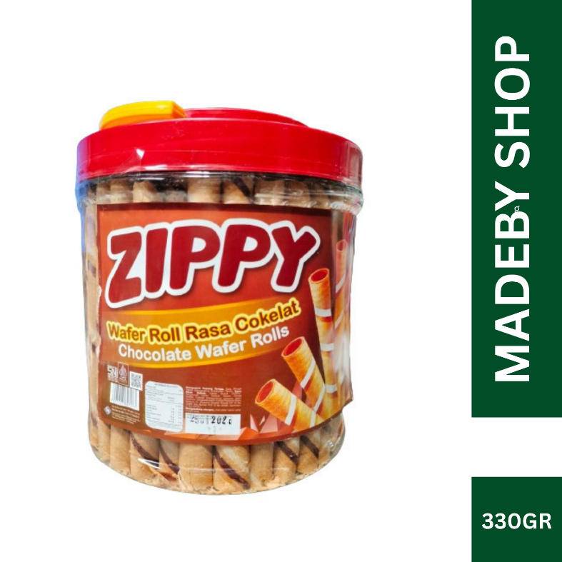 Wafer Roll Toples Zippy Chocolate Snack Lebaran Jajan Lebaran 330Gr