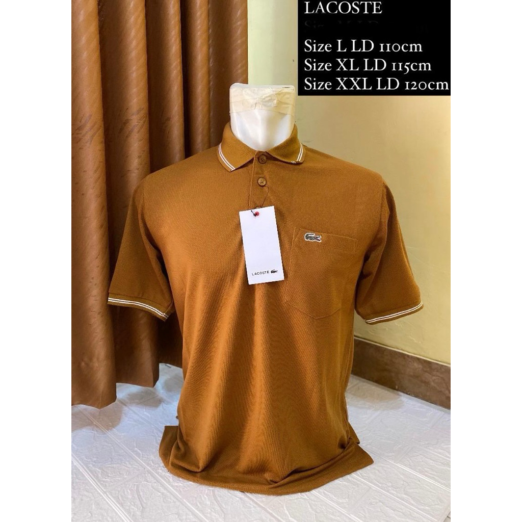 Kaos kerah pria Lacoste