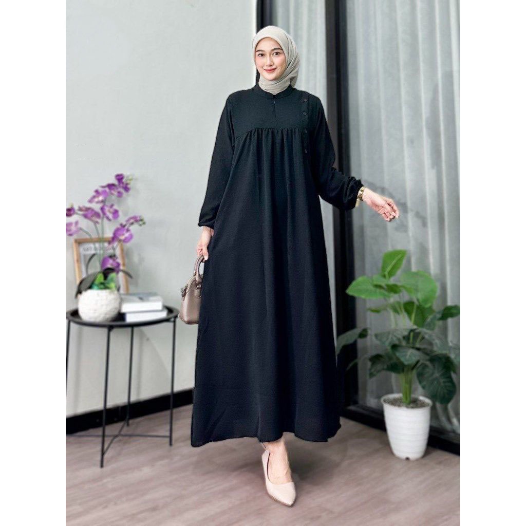 Gita Dress Gamis Wanita Crinkle Premium