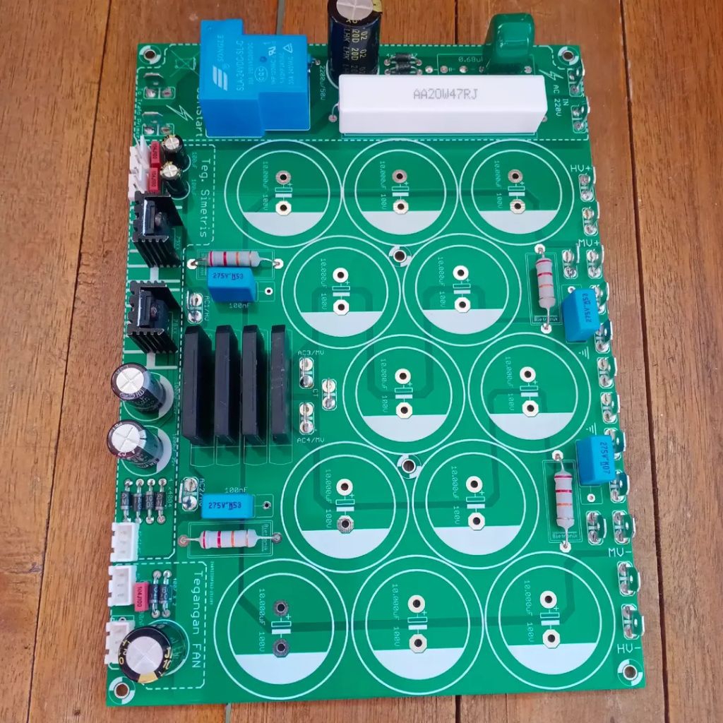 KIT psu class H 12elco, pcb doble layer