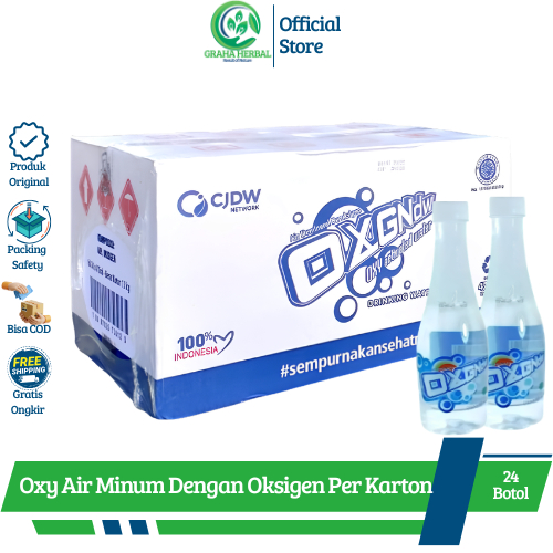 AIR OXY CJDW DRINKING WATER PER KARTON Isi 24 Botol @ 470ml I Air Mineral Kesehatan Oxygen I Air Min
