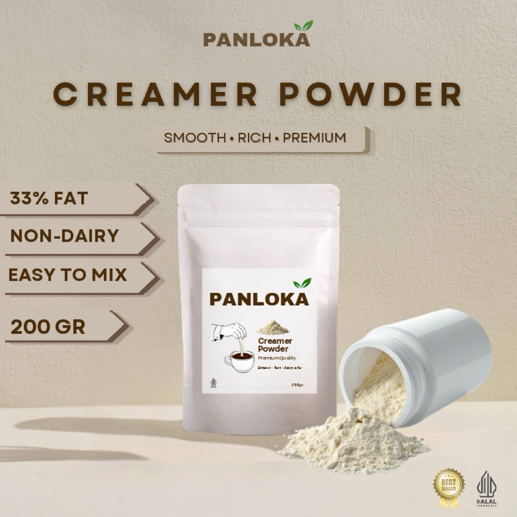 Creamer Bubuk 33% Fat 200gr | Non Dairy Creamer Premium Kopi Susu, Matcha & Thai Tea | PANLOKA