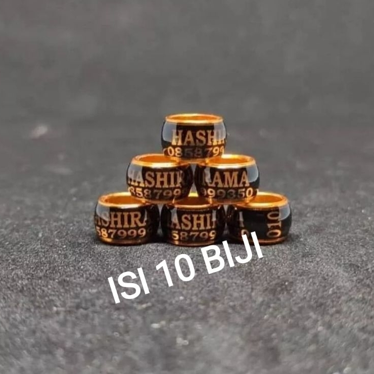 RING MERPATI REQUEST NAMA RING COSTUME NAMA 10PCS