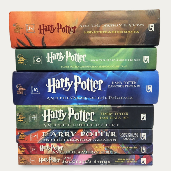 Buku Novel Harry Potter Lengkap 1-7 Original Bahasa Indonesia Preloved Bekas