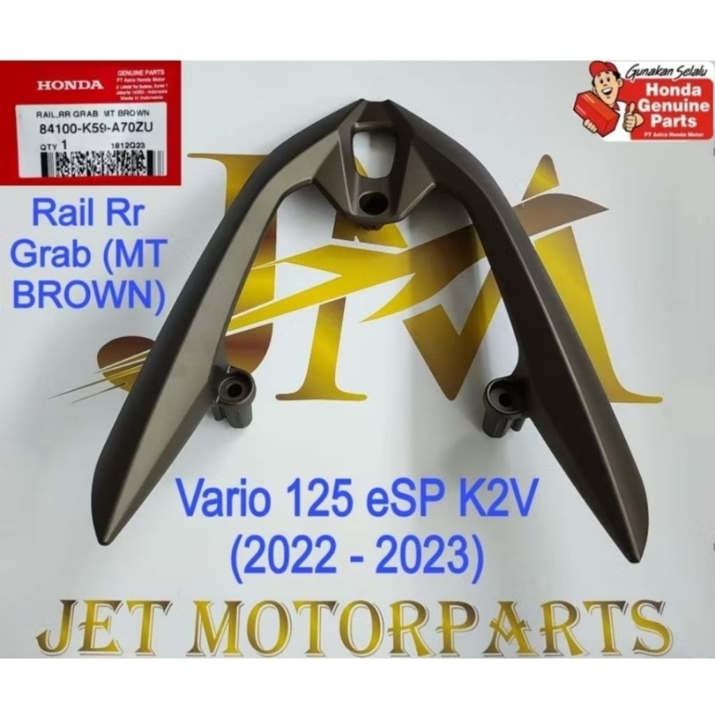 84100K59A70ZU Rail RR Grab Behel Begel Pegangan Belakang Vario 125 eSP K2V 2022 -2024 Brown Coklat A
