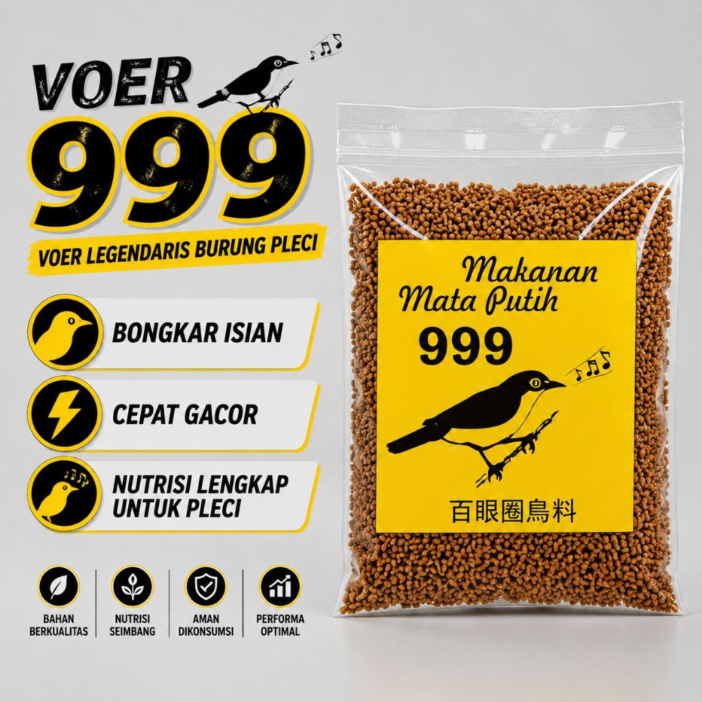 VOER 999 - PAKAN BURUNG PLECI DOSIS TINGGI VOER PLECI IMPORT VOER PLECI MATA PUTEH DOSIS TINGGI SEMP