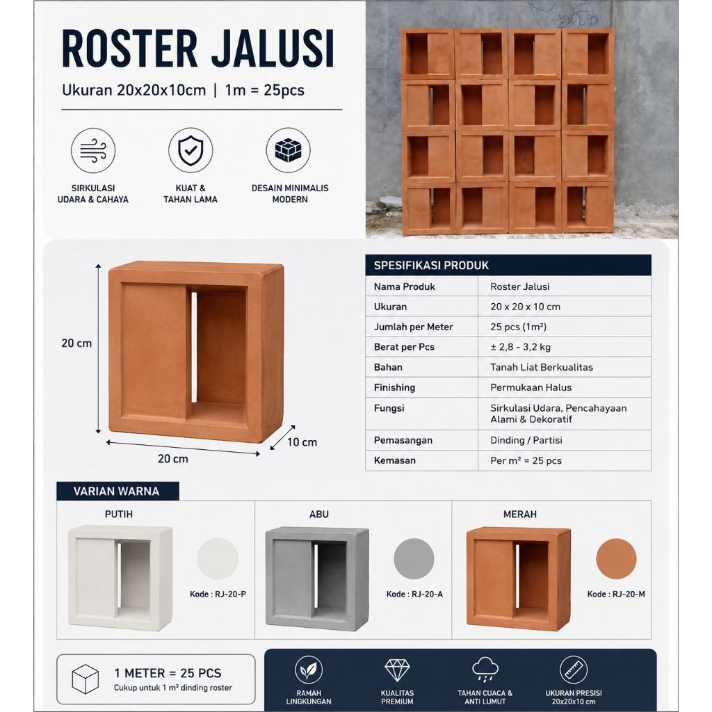 Roster jalusi mini