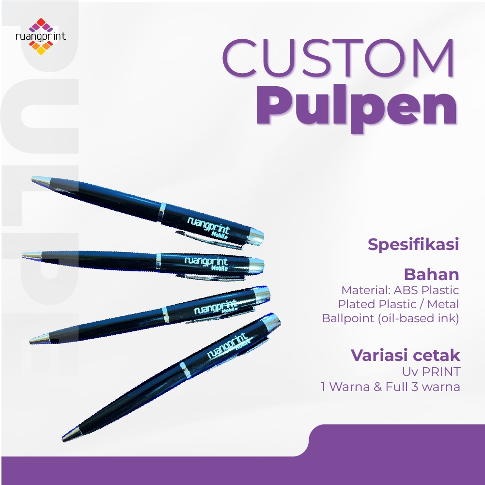 pulpen/pena/alat tulis/Uv print