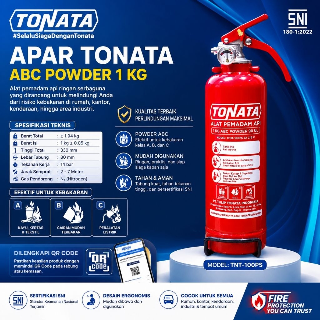 TABUNG APAR PEMADAM TONATA ABC 1kg