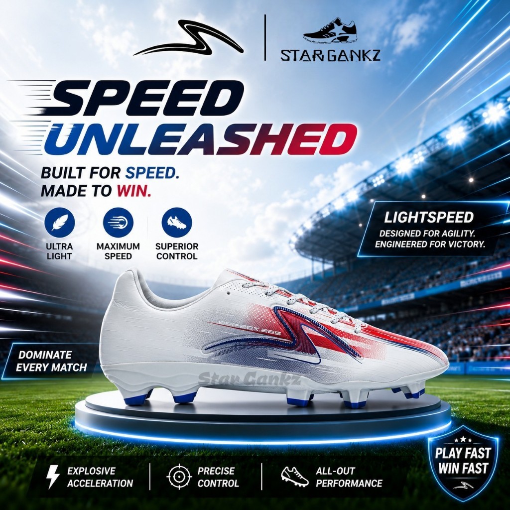 SPECS Lightspeed Reborn Accelerator Mets XR SE FG FIFA World Cup Boots Olahraga Sepakbola Pria Wanit
