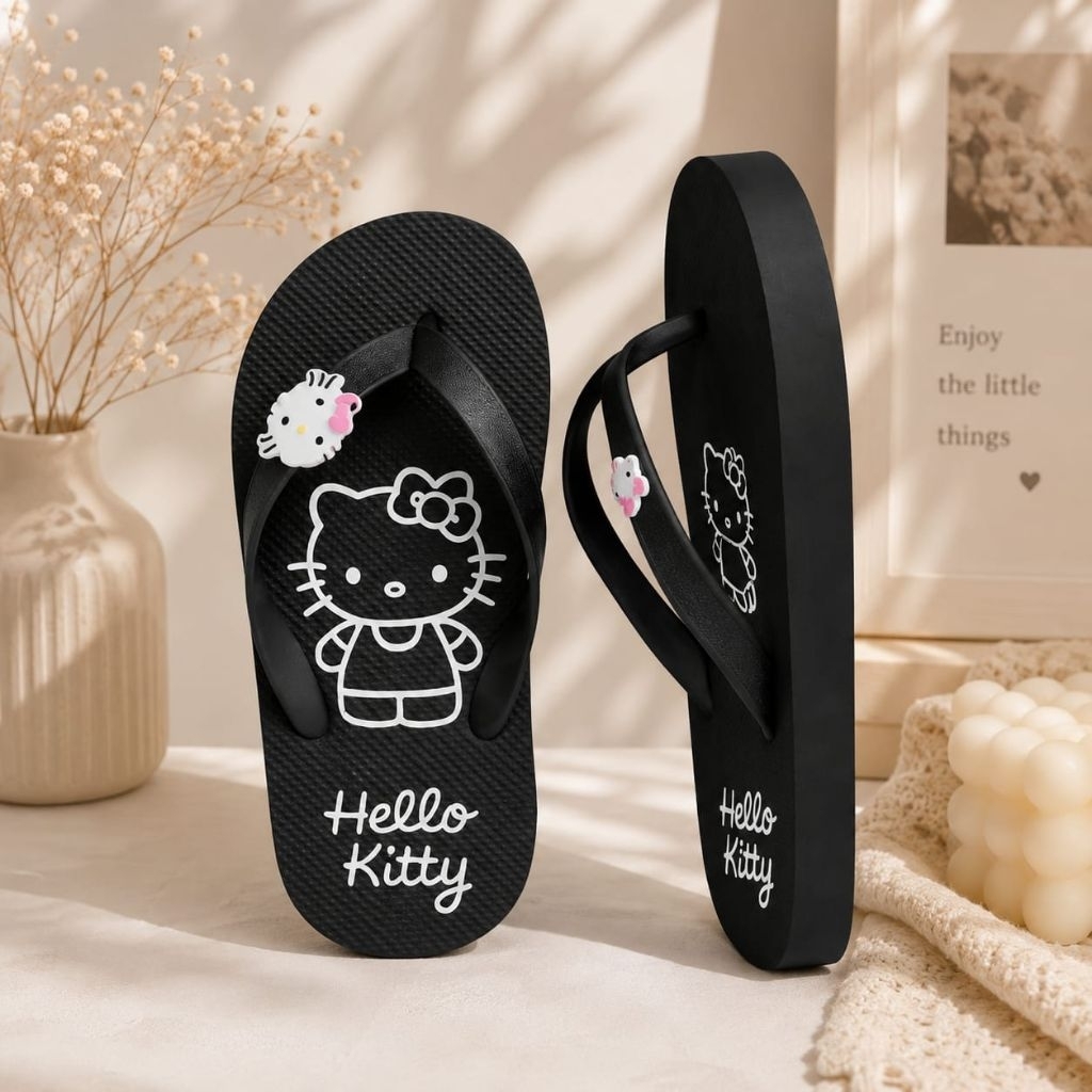 Sandal Jepit Anak Motif Hellokitty Sandal Spon Eva