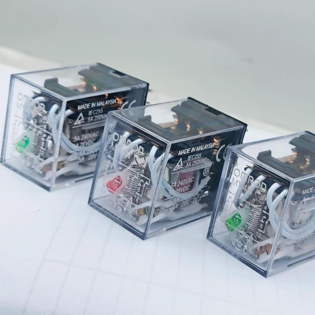 Relay MY4N MY4-N 14 Pin Kaki 220VAC 24DC 12VDC