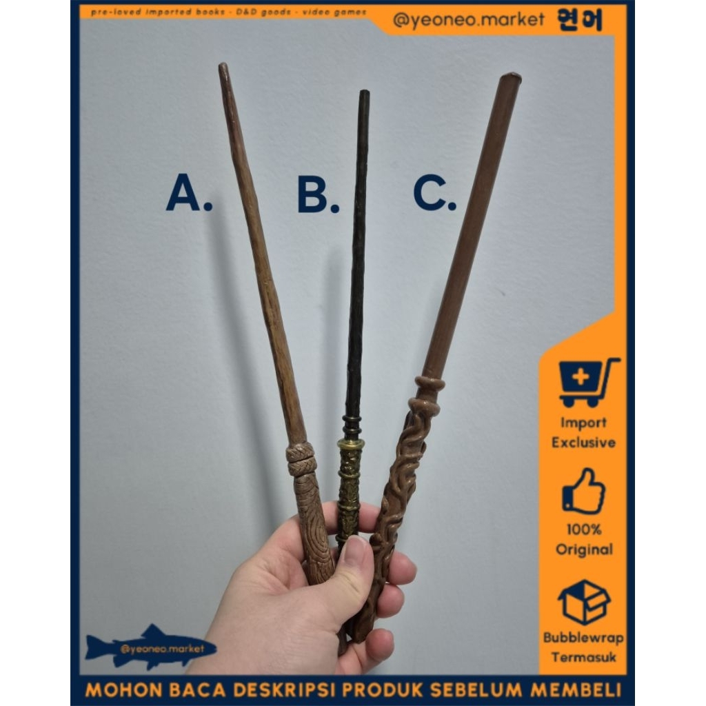 PRELOVED Wizard Wands Tongkat Sihir Fanmerch Custom Lokal Harry Potter