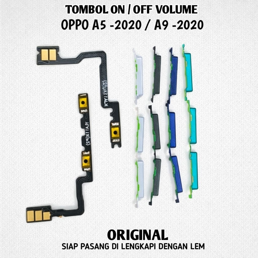 Tombol on off volume luar + flexible on/off volume hp Oppo A5 2020/A9 2020