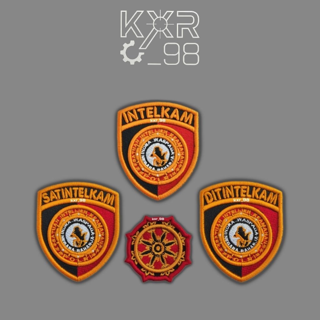 KXR_98 - Bet Bordir Satintelkan - Intelkam - Ditintelkam - Roda Intekam | Atribut Polri Bordir Timbu
