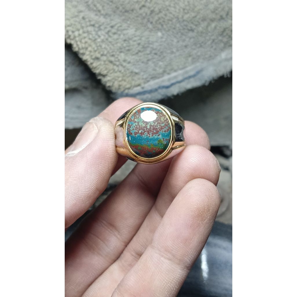 cincin batu akik garut pacawarna top natural body glas