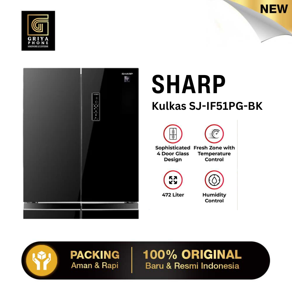 KULKAS - SHARPSJ-IF51PG-BK